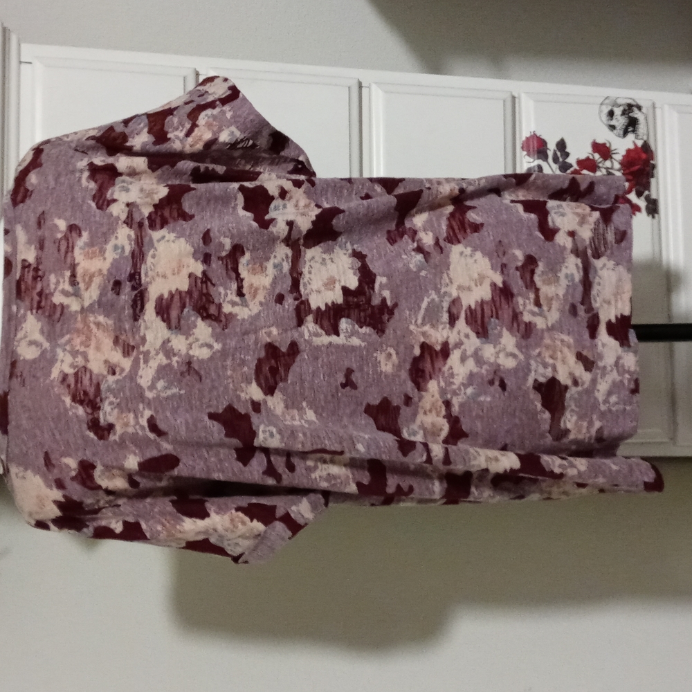 Time True Burgundy and pink Blouse